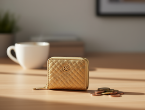 Women's Mini Coin <b>Purse</b> <b>Small</b> Size Zipper Closure Microfiber Synthetic Leather Wallet For Coins - Product Image 2