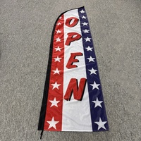 Maintenant ouvert plumes bannières en Stock livraison rapide publicité extérieure bannière drapeaux 110gsm polyester aluminium fibre de verre mât
