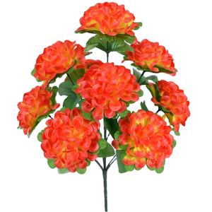 Flor falsa <span class=keywords><strong>de</strong></span> 9 cabezas, bola Artificial <span class=keywords><strong>de</strong></span> crisantemo con hojas, <span class=keywords><strong>flores</strong></span> <span class=keywords><strong>de</strong></span> <span class=keywords><strong>cementerio</strong></span> <span class=keywords><strong>para</strong></span> Graves - Product Image 6