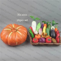 Kits de fruits et légumes artificiels réalistes de ressources éducatives précoces pour enfants pour les accessoires d'affichage de merchandising visuel