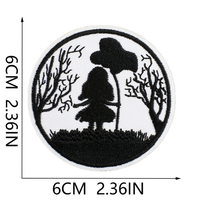 Gros Hallowmas Motif Patch Lunettes Rouge À Lèvres Fraise J'aime Maman Fer sur Patchs Brodés