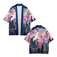 Tenue anime personnalisée Kimono pour hommes et femmes Kimono Haori Yukata Cosplay Kimono d'été à manches courtes Chemise Manteau Top