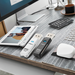 Lector de tarjetas USB 3,0 inteligente multifunción Adaptador <span class=keywords><strong>2</strong></span> en 1 Accesorios externos con SD TF para Mac PC - Product Image 4