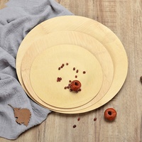 Assiettes carrées rondes jetables en bambou Plat écologique biodégradable