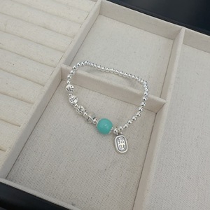 Bracelet en argent sterling S925 avec breloque en pierre naturelle, bijoux porte-bonheur pour femmes, attirant la richesse, à porter tous les jours - Product Image 4