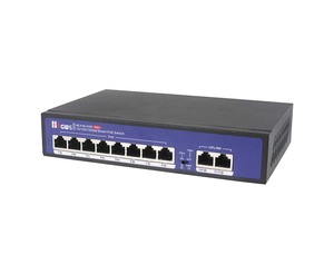 สวิตช์ HZGWS ยี่ห้อ 10/100Mbps Smart AI PoE 8 พอร์ต พร้อม Gigabit Uplink RJ45 รองรับ 2 VLAN สำหรับระบบกล้องวงจรปิด - Product Image 4
