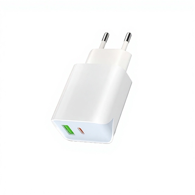 TKT High Quality Portable Cell Phone Charger Dual USB Port 5V 2.4A 20W Smart PD Mobile Wall Charger Adaptive GaN