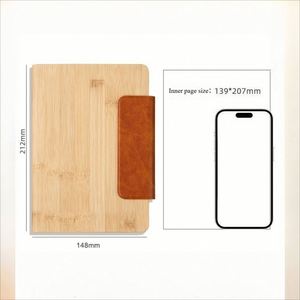 Custom A5 Grain Notebook with Magnetic Closure, Thick Business Journal for Office Writing, Personalized Logo Promotional Gift - Product Image 4