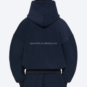 350 Gsm unisexe recadrée à capuche fabricants blanc poids lourd Boxy sweat à capuche conception personnalisée logo épais surdimensionné sweat à capuche uni - Product Image 1
