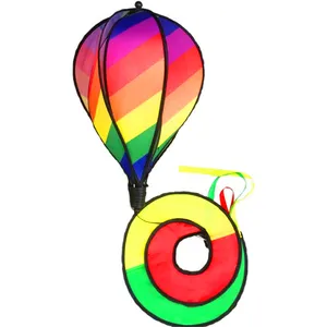 Thăng Hoa In Treo Trang Trí Nội Thất Hot Air Balloon Cầu Vồng Gió Spinner Cho Ngoài Trời Vườn Lawn Yard