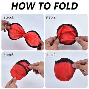 Ngoài Trời Thăng Hoa Trống Có Thể Gập Lại Fan Với Pouch Bay Đĩa Trẻ Em Đồ Chơi <span class=keywords><strong>Nylon</strong></span> Vòng Đĩa Bay - Product Image 5