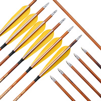 Flèches en carbone pur Pinals 31 pouces, 6,2 mm, spine 600/700/800/900/1000, vente en gros pour la chasse, le tir à l'arc, personnalisation disponible