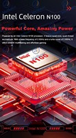Laptop Intel N100 16 inci 16GB RAM 2TB SSD, komputer Windows11 Buka kunci sidik jari 180 ° buka dan tutup Laptop
