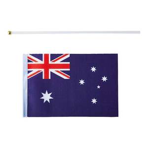 Venta al por mayor de poliéster australiano pequeño palo miniatura bandera Australia Mini banderas de mano bandera - Product Image 4
