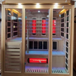 Sang trọng 4 người Lai Loại hồng ngoại và hơi nước với quang phổ đầy đủ và bảng điều khiển carbon và phòng tắm hơi bếp nóng - Product Image 5