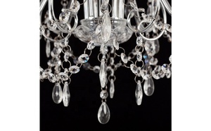 Lampada da soffitto Vintage lampadario di cristallo lampada a sospensione in metallo cromato nuova illuminazione E14/E12 risparmio energetico moderno 940510000 - Product Image 5