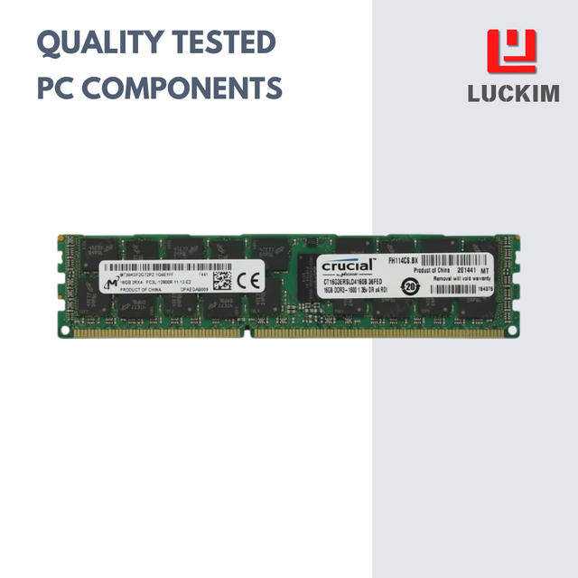DDR3 16GB 1600MHz PC3-12800 ECC Registered Server Memory 240-Pin RAM Module