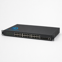Conmutador Gigabit PoE+ Administrado de 24 Puertos FS-224E-POE |   Switch de Red de Acceso Seguro PoE de 180W, Capa 2/3, con 4 Puertos SFP
