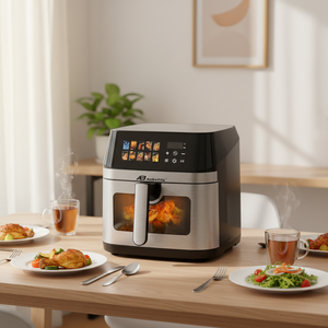 Anbolife Friteuse à air 7L avec bac à huile amovible en acier inoxydable, panneau <span class=keywords><strong>de</strong></span> commande tactile, 1800W et 8 fonctions - Product Image 6