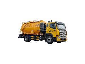 รถบรรทุกกำจัดตะกอน FOTON 4x2 ขนาด 15 ลูกบาศก์เมตร มาตรฐานยูโร 3/ยูโร 5 พวงมาลัยซ้ายและขวาเป็นตัวเลือกเสริม พร้อมหัวฉีดน้ำแรงดันสูงคู่และระบบดูดสุญญากาศ - Product Image 1