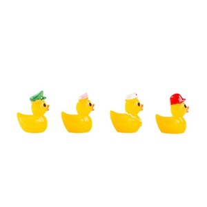 Patitos de Resina en Miniatura, 4 Piezas, Decoración para Sala de Estar, Habitación Infantil, Enfermera, Policía, Trabajador - Product Image 2