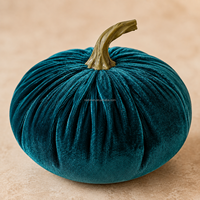 Décorations de citrouille 3D faites à la main en velours doux, personnalisées et très vendues, pour la décoration de table de Thanksgiving, de la récolte, de l'automne et d'Halloween à la maison