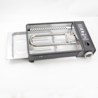 Barbecue portable au propane et au butane, plaque de cuisson antiadhésive, construction métallique pour le camping en plein air, pique-nique, barbecue, cuisinière à gaz