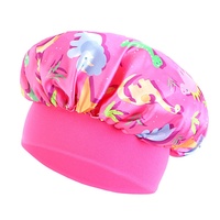 Vente en Gros d'Accessoires Capillaires Personnalisés pour Enfants et Bébés, Bonnets en Satin à Motifs de Dessins Animés, Chapeaux Souples avec Bande Élastique pour Jolies Filles