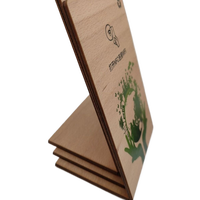 Support NFC en bois FSC écologique 13,56 MHz, affichage de menu RFID en bambou, support en bois avec puce NFC pour hôtel ou restaurant, fonctionnalité One Tap