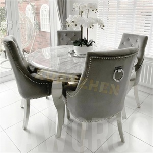 Xuanzhen Factory Nordic Luxury Shop Furniture Cheap Modern <strong>Dining</strong> <strong>Table</strong> Set 4 Chairs Marble <strong>Dining</strong> <strong>Table</strong> <strong>Round</strong> <strong>Dining</strong> <strong>Table</strong> - Product Image 3
