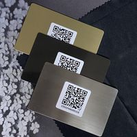 Tarjetas de Visita Metálicas de Alta Gama Personalizadas con NFC 4k en Oro con Código QR