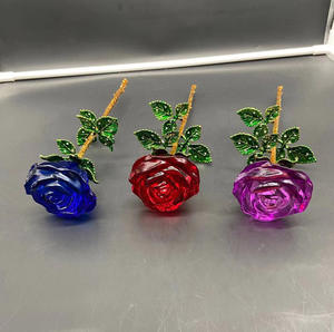 क्रिस्टल गुलाब सोने के साथ स्टेम Bomboniere एहसान MH-H0137 - Product Image 3