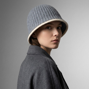 Cappello da Pescatore Jancoco Personalizzato in Maglia Spessa e Soffice per Donna, Cappello a <span class=keywords><strong>Secchiello</strong></span> in Lana di Alpaca per Autunno e Inverno - Product Image 1