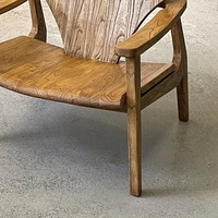 Fauteuil de loisir en bois massif de style Wabi Sabi, écologique, fauteuil moderne pour salon, bureau à domicile et salle à manger