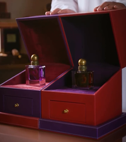 Boîte cadeau de luxe à double compartiment pour parfums, huiles essentielles et soins de la peau, en carton avec tiroir, pour emballage de rouges à lèvres 50 ml