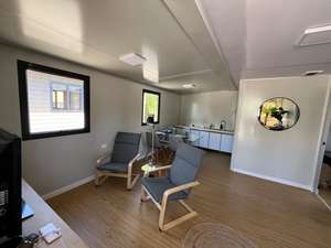 Maison conteneur extensible WELLCAMP, déploiement rapide, maison modulaire pliable, cuisine et salle de bain intégrées, solution de logement clé en main - Product Image 5