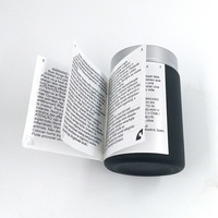 Logo personnalisé d'usine étiquettes d'instructions cosmétiques adhésives imperméables multicouches étiquette d'emballage d'autocollant de bouteille de livret pliable