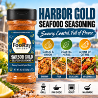 Mélange d'épices pour fruits de mer Harbor Gold, marque privée OEM ODM, pour poisson, crevettes, crabes, en sachet, vente en gros, fabricant