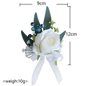 9*12cm poignet Corsage heureux <span class=keywords><strong>mariage</strong></span> fleur fille <span class=keywords><strong>d</strong></span>écoration poignet fleur - Product Image 2