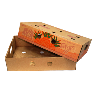 Caja de Cartón Corrugado Reciclado para Envío de Piña, Impresión Digital Flexográfica Personalizada, Cajas de Embalaje al por Mayor - Product Image 1