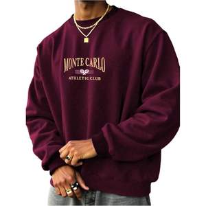 Sweat-shirt personnalisé pour homme à col rond, manches longues, en coton tricoté respirant, avec motif graphique de club sportif - Product Image 1