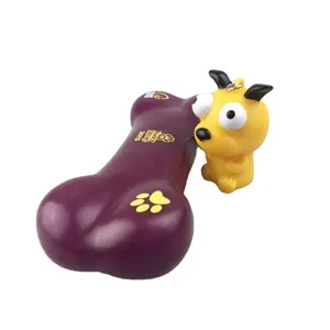Perro de plástico con forma de hueso, juguete para masticar, personalizado
