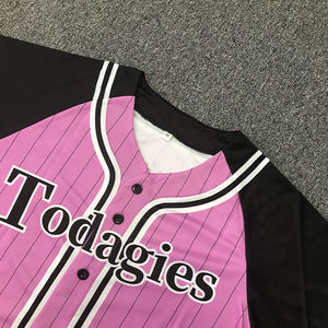Camiseta de Béisbol para Adultos al por Mayor, Logotipo Personalizado, Número, Transpirable, Talla Grande, Unisex, Diseño de Impresión por Transferencia de Calor, Ropa Deportiva de Softbol - Product Image 4