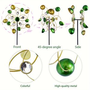 Vieux métal unique artisanat insérer ornement extérieur lumières solaires arbre feuille décoration fer jardin cour décorations - Product Image 6