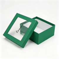 Boîte à gâteau pliable personnalisée avec fenêtre transparente, boîte d'emballage en carton alimentaire pour pâtisserie, pour gâteau d'anniversaire, mariage, dessert, à emporter