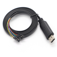 Cable Serial USB a TTL 3.3V/5V UART OEM/ODM con Chip FTDI Integrado de 6 Pines y Paso de 0.1 Pulgadas para Depuración