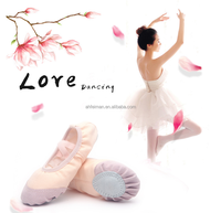 Chaussons de ballet en toile multicolore Meilleures ventes Chaussures de pratique de yoga Chaussures de danse de ballet à semelle souple pour la danse