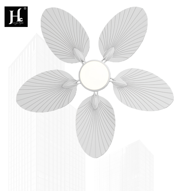 Ceiling Fan with Light, Retro Banana Leaf Living Room Simple Ceiling Fan, Ceiling Light with Electric Fan Chandelier