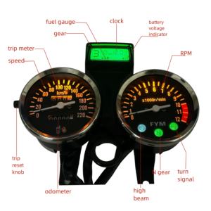 Compteur de vitesse moto accessoires pour moto Suzuki <span class=keywords><strong>125</strong></span> avec rétroéclairage 6 couleurs tableau de bord pour GN <span class=keywords><strong>125</strong></span> <span class=keywords><strong>Intruder</strong></span> - Product Image 2