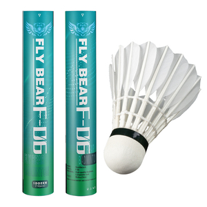Lanzaderas de Bádminton de plumas de pato de entrenamiento de competición profesional de alta calidad cabeza de corcho duradera para jugadores - Product Image 1